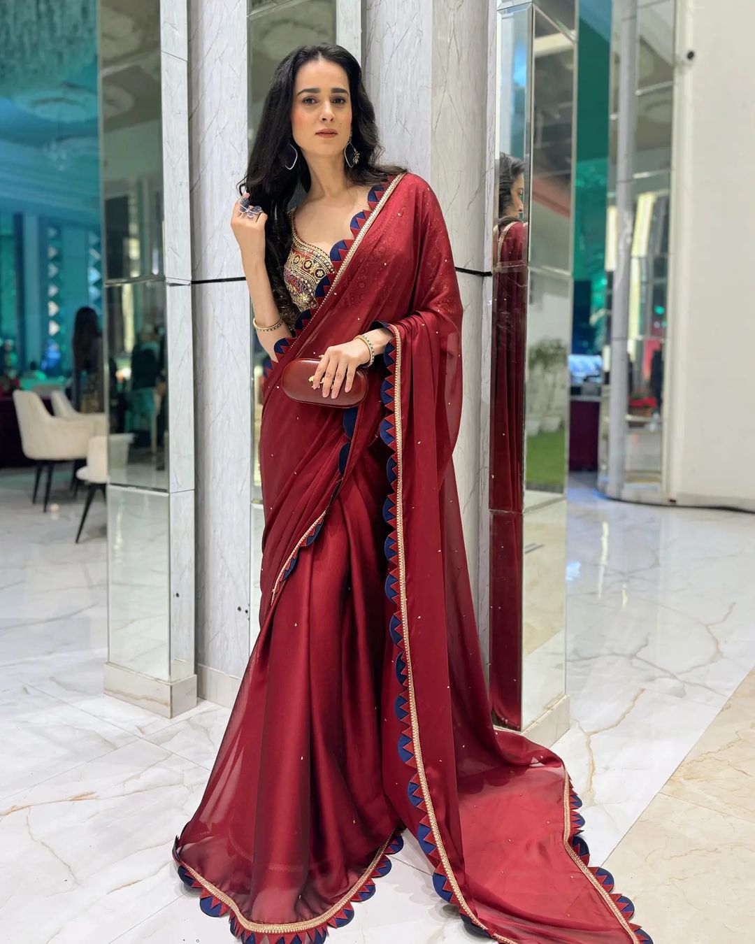 SAREE WITH PEARL